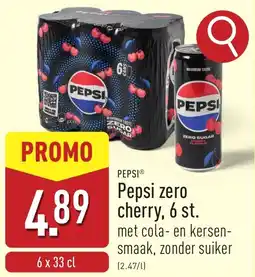 ALDI Pepsi Zero Cherry aanbieding