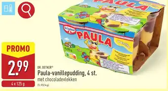 ALDI Dr. Oetker Paula vanillepudding aanbieding