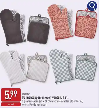 ALDI Crofton Pannenlappen en ovenwanten aanbieding