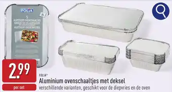 ALDI Folia Aluminium ovenschaaltjes met deksel aanbieding