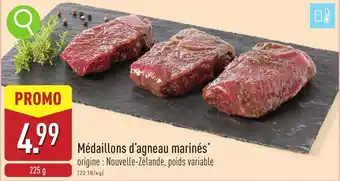 ALDI Médaillons d'agneau marinés aanbieding