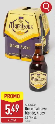 ALDI Maredsous Bière d'abbaye blonde aanbieding