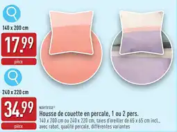 ALDI Novitesse Housse de couette en percale aanbieding