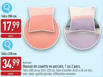 ALDI Novitesse Housse de couette en percale aanbieding