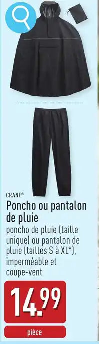 ALDI Crane poncho ou pantalon de pluie aanbieding