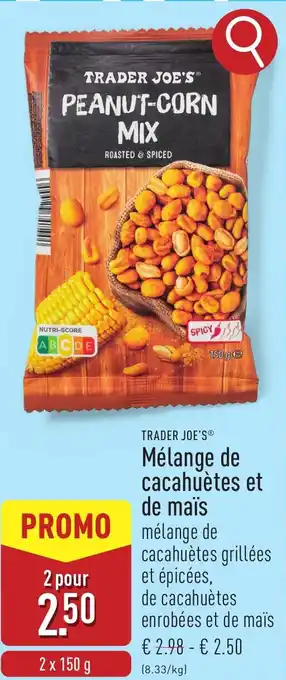 ALDI Trader joe's mélange de cacahuètes et de maïs aanbieding