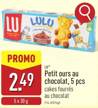 ALDI LU Petit ours au chocolat aanbieding