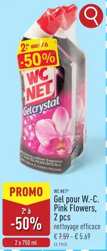 ALDI WC net gel pour WC pink flowers aanbieding