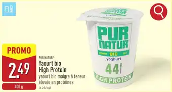 ALDI Pur natur yaourt bio high protein aanbieding