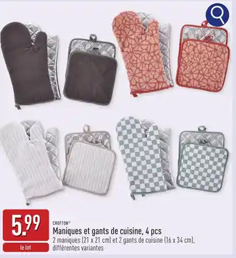 ALDI Crofton maniques et gants de cuisine aanbieding