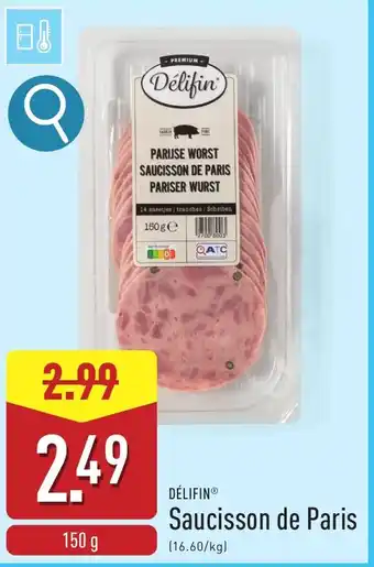 ALDI Délifin saucisson de paris aanbieding