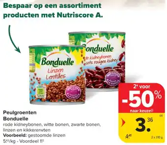 Carrefour Market Peulgroenten Bonduelle aanbieding