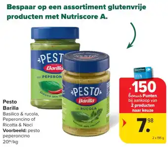 Carrefour Market Pesto Barilla aanbieding