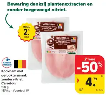 Carrefour Market Kookham met gerookte smaak zonder nitriet Carrefour aanbieding