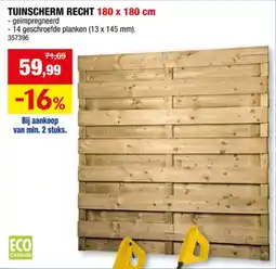 Hubo Tuinscherm Recht aanbieding