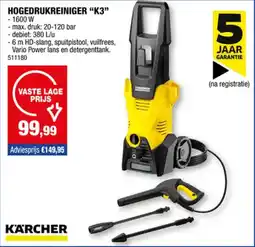 Hubo Karcher Hogedrukreiniger K3 aanbieding