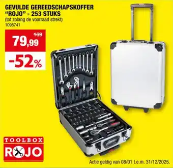 Hubo Gevulde Gereedschapskoffer Rojo aanbieding