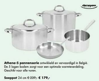 Multi bazar Athena-5 pannenserie kookpot 24 cm aanbieding