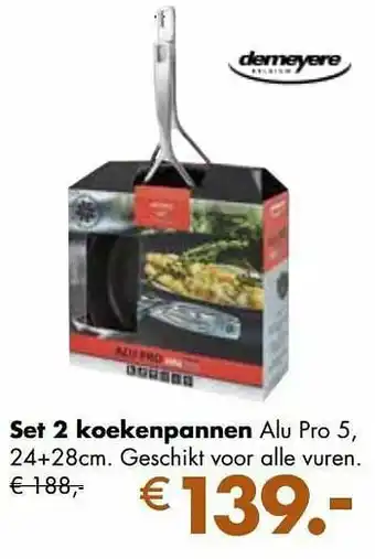 Multi bazar Set 2 koekenpannen aanbieding