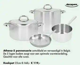 Multi bazar Athena-5 pannenserie kookpot 22 cm aanbieding