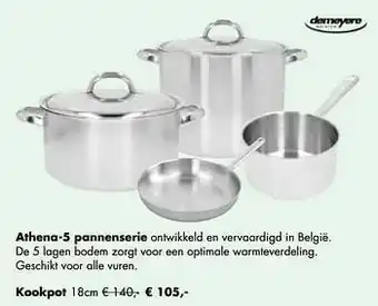 Multi bazar Athena-5 pannenserie kookpot 18 cm aanbieding