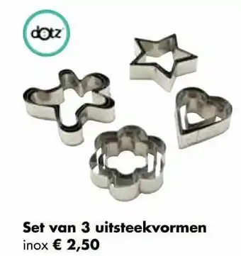 Multi bazar Set van 3 uitsteekvormen aanbieding