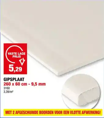 Hubo Gipsplaat 9.5 mm aanbieding