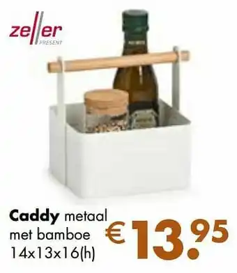 Multi bazar Caddy metaal met bamboe aanbieding