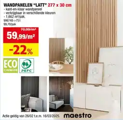 Hubo Wandpanelen Latt aanbieding