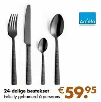 Multi bazar 24-delige bestekset felicity gehamerd 6-persoons aanbieding