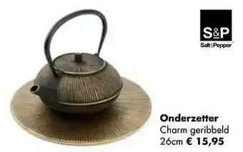 Onderzetter charm geribbeld