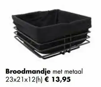 Multi bazar Broodmandje met metaal aanbieding