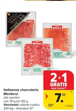 Carrefour Italiaanse charcuterie Montorsi aanbieding