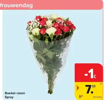 Carrefour Boeket rozen Spray aanbieding