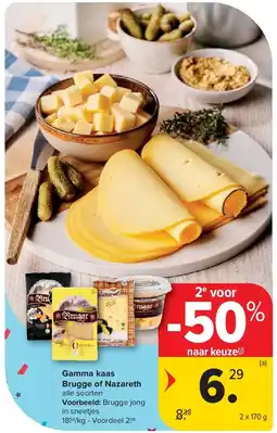 Carrefour Gamma kaas Brugge of Nazareth aanbieding