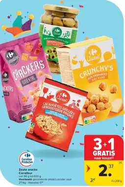 Carrefour Zoute snacks Carrefour aanbieding