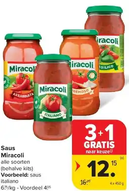 Carrefour Saus Miracoli aanbieding