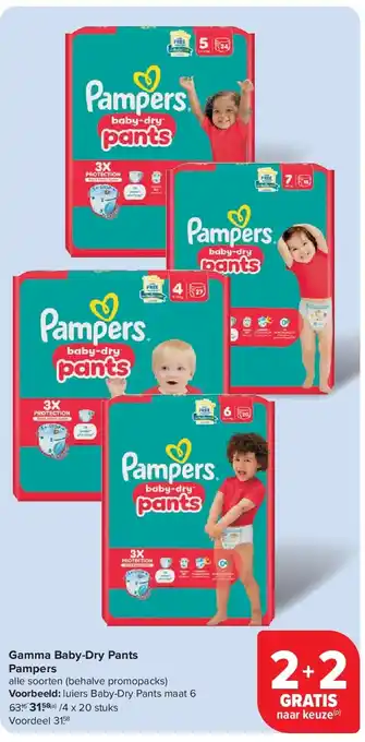 Carrefour Gamma Baby-Dry Pants Pampers aanbieding