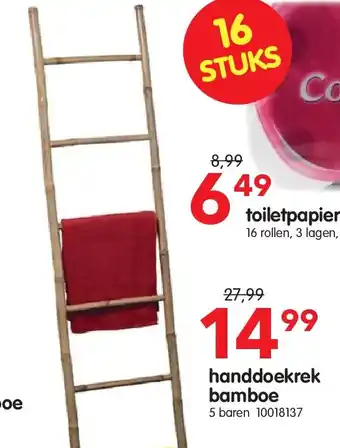 Yess handdoekrek bamboe aanbieding