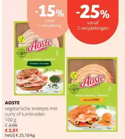 Spar Aoste aanbieding