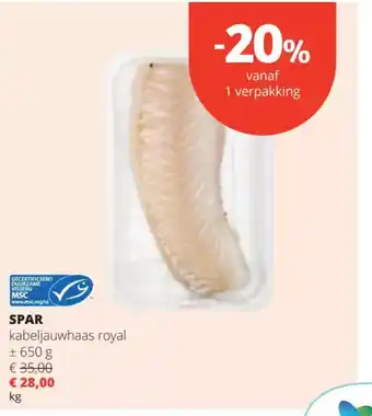 Spar SPAR kabeljauwhaas royal aanbieding