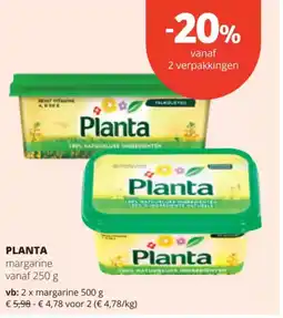 Spar Planta margarine aanbieding