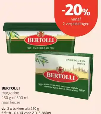 Spar Bertolli margarine aanbieding