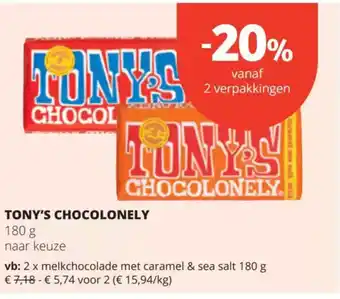 Spar Tony's chocolonely aanbieding