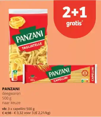 Spar Panzani aanbieding