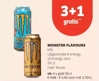 Spar Monster flavours aanbieding