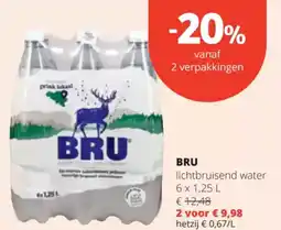 Spar BRU lichtbruisend water aanbieding