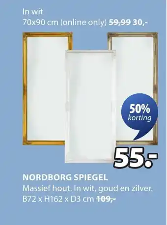 Jysk Nordborg Spiegel aanbieding