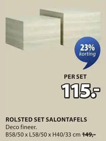 Jysk Rolsted set salontafels aanbieding