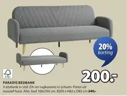 Jysk Paradis Bedbank aanbieding